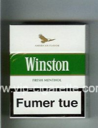 Winston American Flavor Fresh Menthol cigarettes hard box