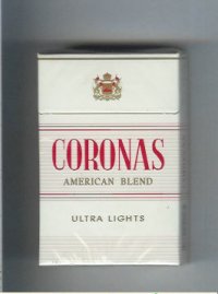 Coronas Ultra Lights cigarettes American Blend