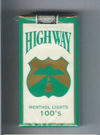 Highway Menthol Lights 100s cigarettes soft box