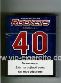 Rockets 40 Original American Blend cigarettes hard box