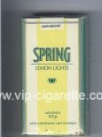 Spring Lemon Lights Menthol 100s Cigarettes soft box