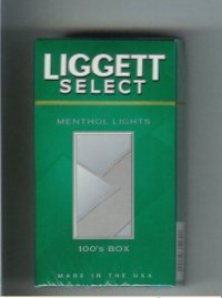 Liggett Select/Liggett Select Menthol Lights 100s Box cigarettes hard box