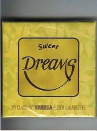 Dreams Sweet Vanilla Filter yellow cigarettes wide flat hard box