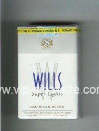 Wills W Super Lights American Blend cigarettes soft box