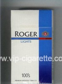 Roger Lights 100s cigarettes hard box