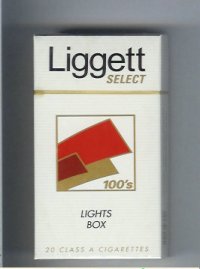 Liggett Select 100s Lights Box cigarettes hard box