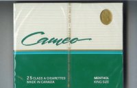 Cameo Menthol cigarettes 25 king size