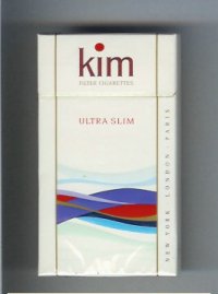 Kim Ultra Slim 100s cigarettes hard box