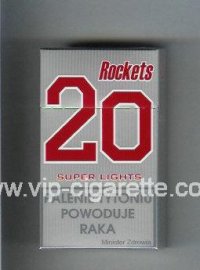 Rockets 20 Super Lights cigarettes hard box