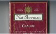 Nat Sherman Classic red cigarettes wide flat hard box