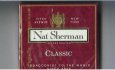 Nat Sherman Classic red cigarettes wide flat hard box Nat Sherman Classic red cigarettes wide flat hard box