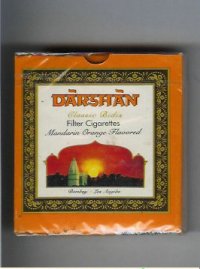 Darshan Classic Bidis Mandarin Orange Flavored cigarettes wide flat hard box
