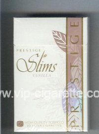 Prestige Slims Vanilla 100s cigarettes hard box