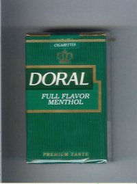 Doral Premium Taste Full Flavor Menthol cigarettes soft box Doral Premium Taste Full Flavor Menthol cigarettes soft box