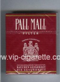 Pall Mall Famous Cigarettes Filter 25s cigarettes hard box