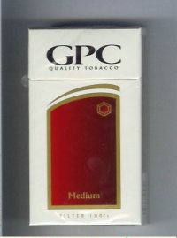 GPC Quality Tabacco Medium Filter 100s Cigarettes hard box