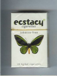 Ecstacy white 20 herbal cigarettes hard box