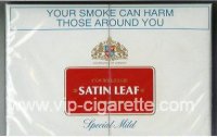 Satin Leaf Special Mild 30 cigarettes wide flat hard box