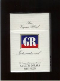 GR Fine Virginia Blend International white cigarettes hard box