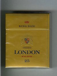 London Filter 25 King Size cigarettes hard box