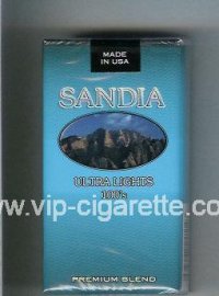 Sandia Ultra Lights 100s Premium Blend cigarettes soft box