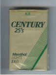 Century 25s Menthol Lights 100s cigarettes