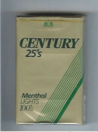 Century 25s Menthol Lights 100s cigarettes