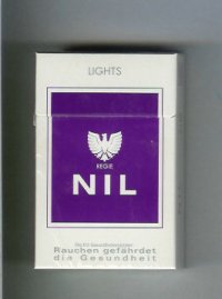Nil Lights white and violet cigarettes hard box