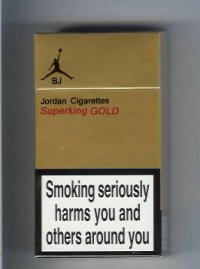 Jordan Cigarettes Superking GOLD cigarettes hard box