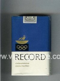 Record Con Filtro cigarettes blue and white soft box