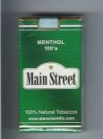 Main Street Menthol 100s cigarettes soft box Main Street Menthol 100s cigarettes soft box