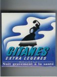 Gitanes Extra Legeres cigarettes wide flat hard box Gitanes Extra Legeres cigarettes wide flat hard box