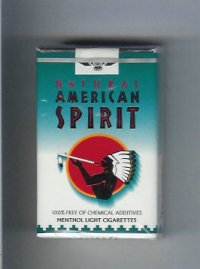 Natural American Spirit Menthol Light white and green cigarettes soft box