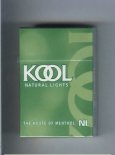 Kool Natural Lights The House of Menthol cigarettes hard box