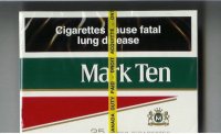 Mark Ten 25 cigarettes wide flat hard box