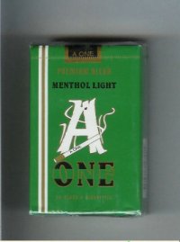 A One Menthol Light cigarettes Premium Blend