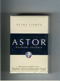 Astor Ultra Lights cigarettes Waldorf Astoria