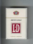 LD Liggett-Ducat white and red cigarettes hard box