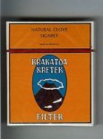 Krakatoa Kretek Filter 100s cigarettes wide flat hard box