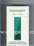 Parliament Super Slims Menthol 100s cigarettes hard box