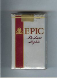 Epic De Luxe Lights silver cigarettes soft box