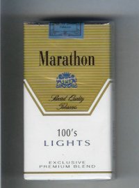 Marathon Lights 100s Exclusive Premium Blend cigarettes soft box