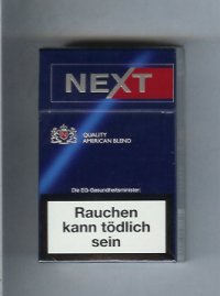 Next Quality American Blend Full Flavor blue and red cigarettes hard box