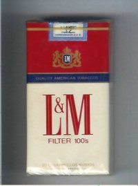 L&M Quality American Tobaccos Filter 100s cigarettes soft box