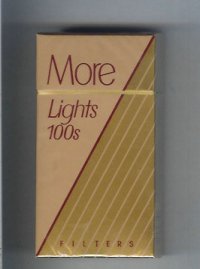 More Lights Filters brown and gold 100s cigarettes hard box