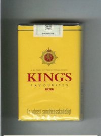 King's Favourites Filter yellow cigarettes soft box
