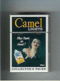Camel Collectors Packs 1934 Lights cigarettes hard box