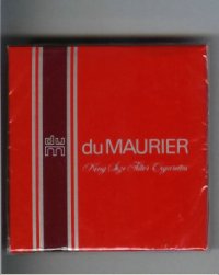 Du Maurier Cigarettes wide flat hard box