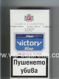 Victory 100s New Blue Charcoal Filter cigarettes hard box Victory 100s New Blue Charcoal Filter cigarettes hard box