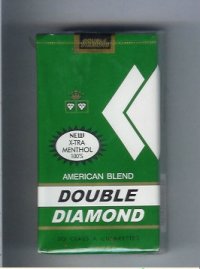 Double Diamond American Blend X-tra Menthol 100s cigarettes soft box
